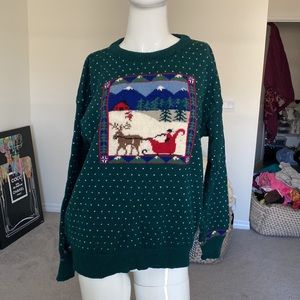 VINTAGE EDDIE BAUER WOOL HOLIDAY SWEATER